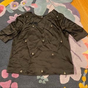 Elizabeth & James silk jeweled blouse